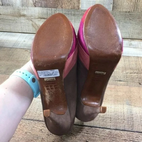 Schultz Closed High Heel Nubuck Capuccino Shoes Women's 8B  Slip On‎ - Picture 9 of 11